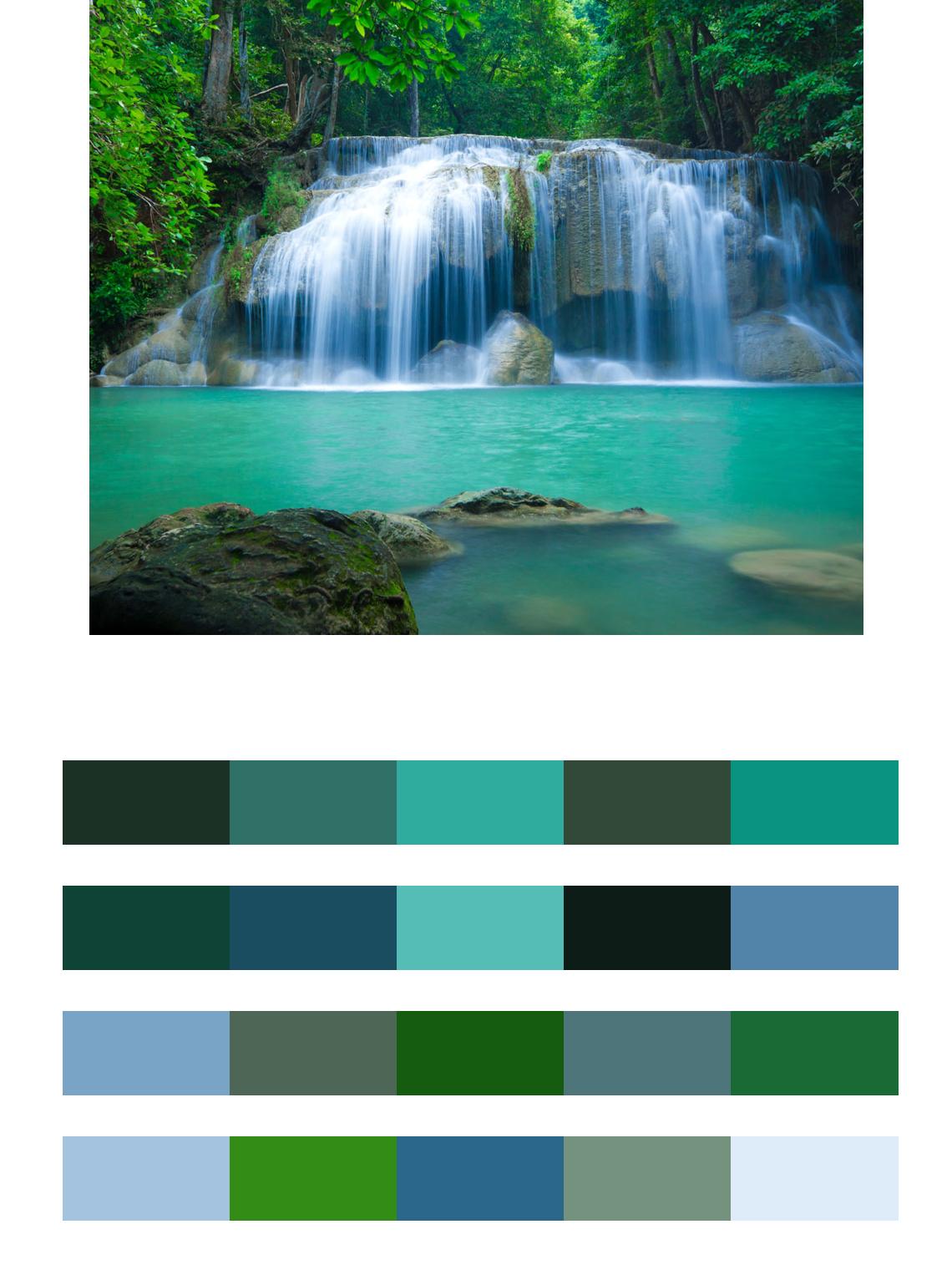 Водопад в Тайланде цвета